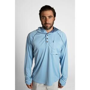 Wise River South Fork Sun Hoodie NWT Men’s Sz M Blue Outdoors Fishing